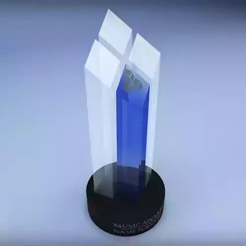 Trophy award cup low poly