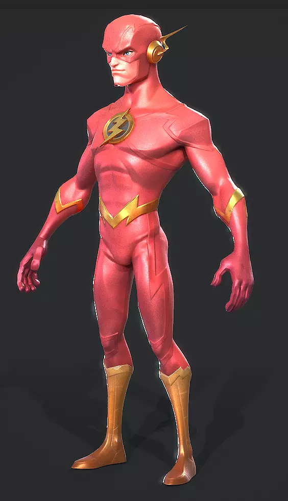 Flash Low-poly 3D model_4