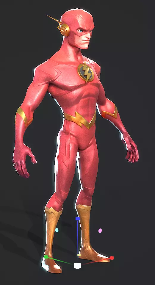 Flash Low-poly 3D model_3