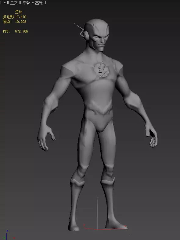 Flash Low-poly 3D model_31