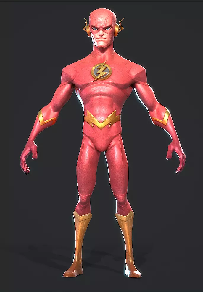 Flash Low-poly 3D model_16