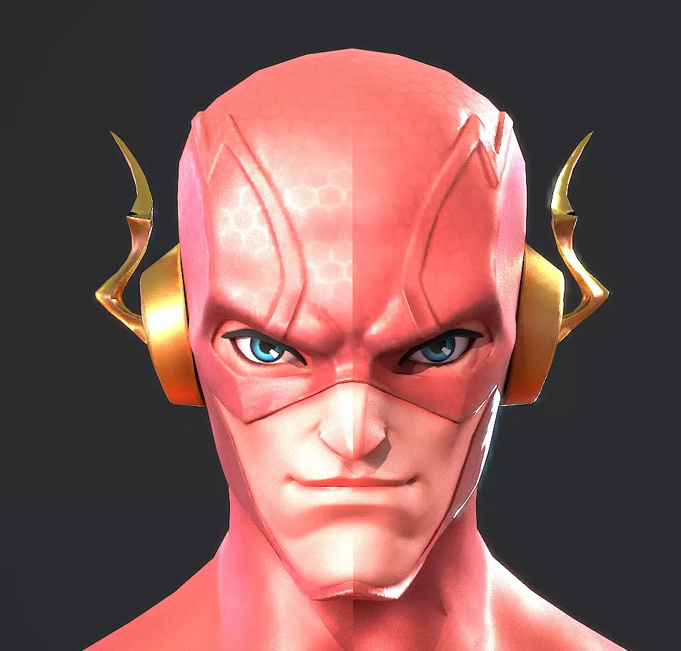 Flash Low-poly 3D model_5