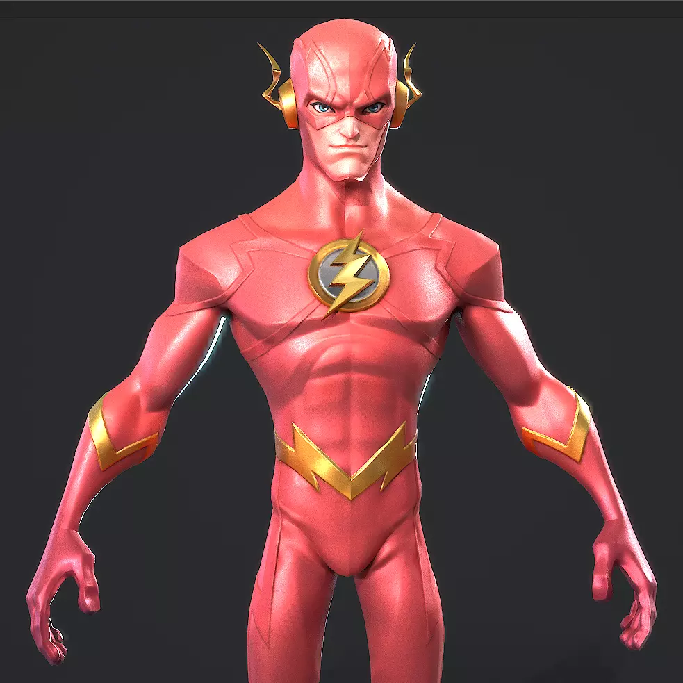 Flash Low-poly 3D model_13