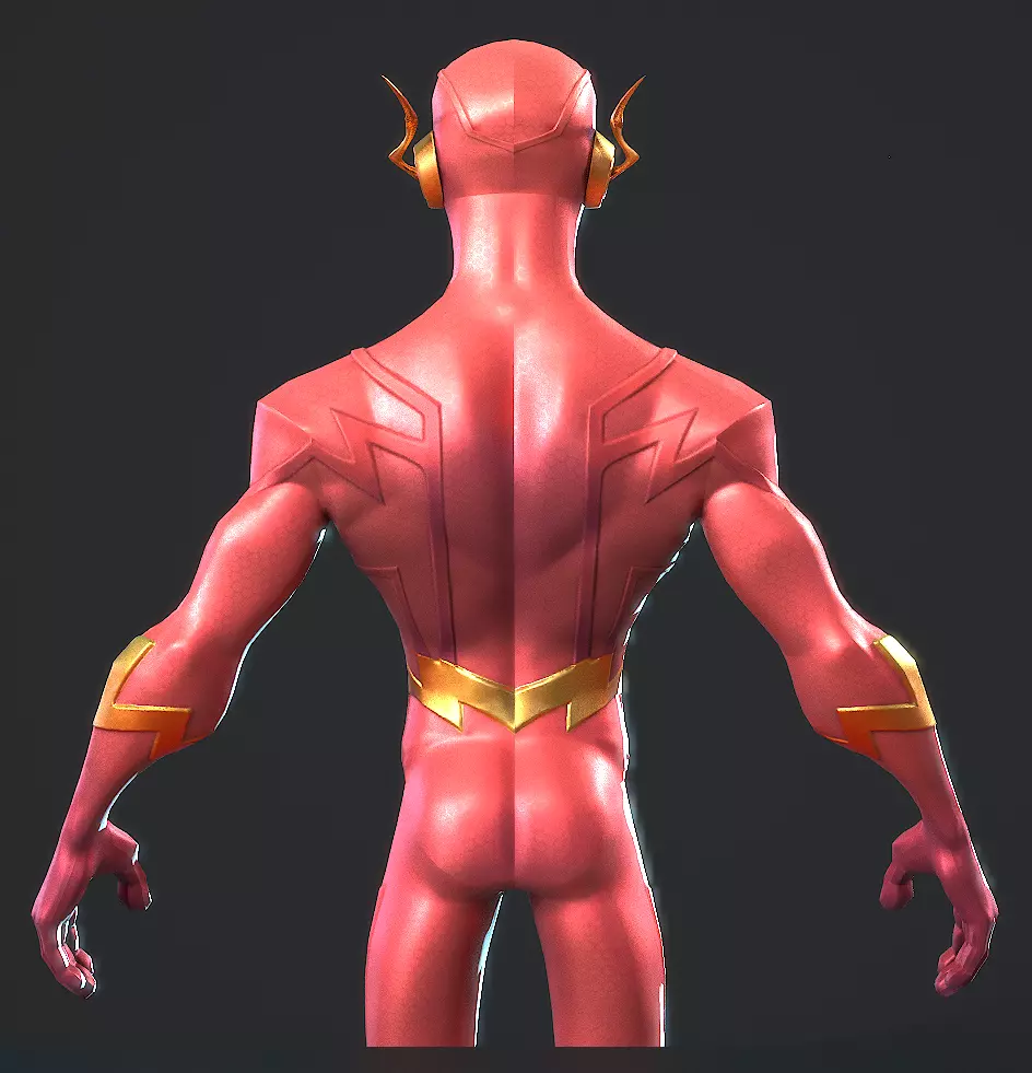 Flash Low-poly 3D model_8