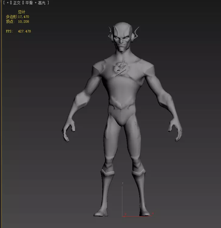 Flash Low-poly 3D model_21