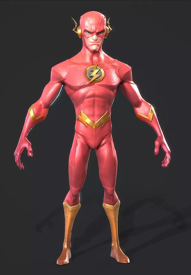 Flash Low-poly 3D model_10