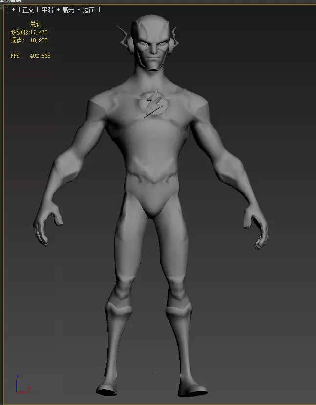 Flash Low-poly 3D model_27