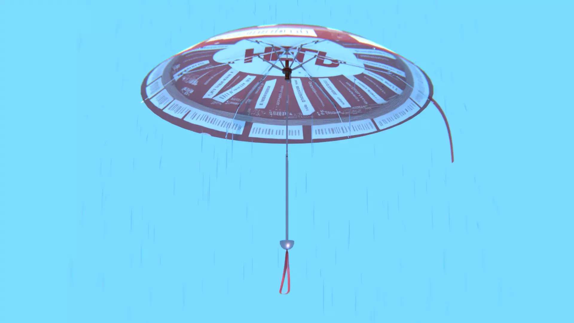 Pocket Umbrella Low-poly 3D model_5