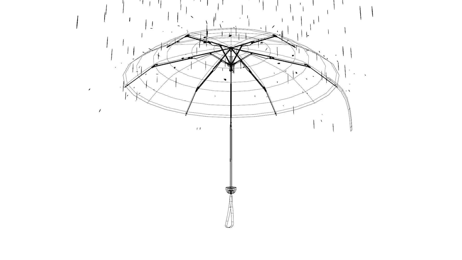 Pocket Umbrella Low-poly 3D model_8