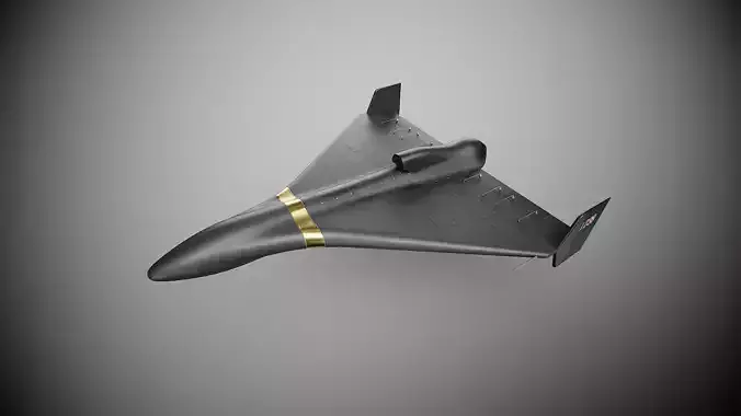 Iranian military Kamikaze drone Shahed-238 with jet engine  Low-poly 3D model