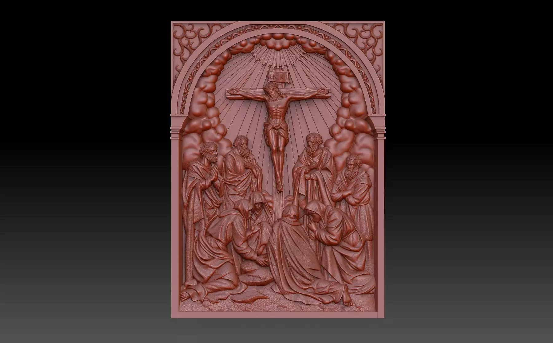 The crucifixion of Christ 3D print model