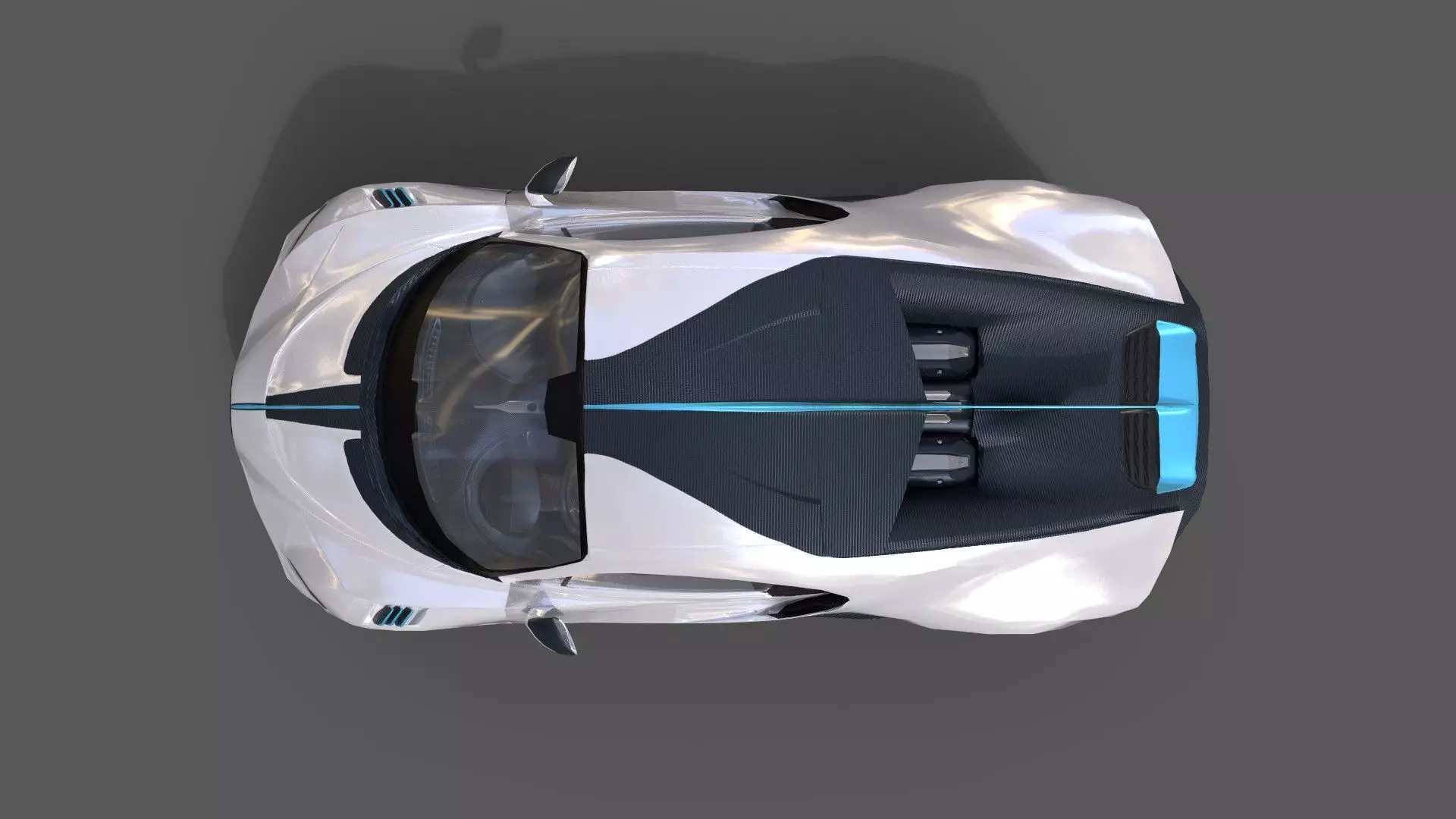 Realistic Car 2019 Bugatti Divo Low-poly 3D model_11