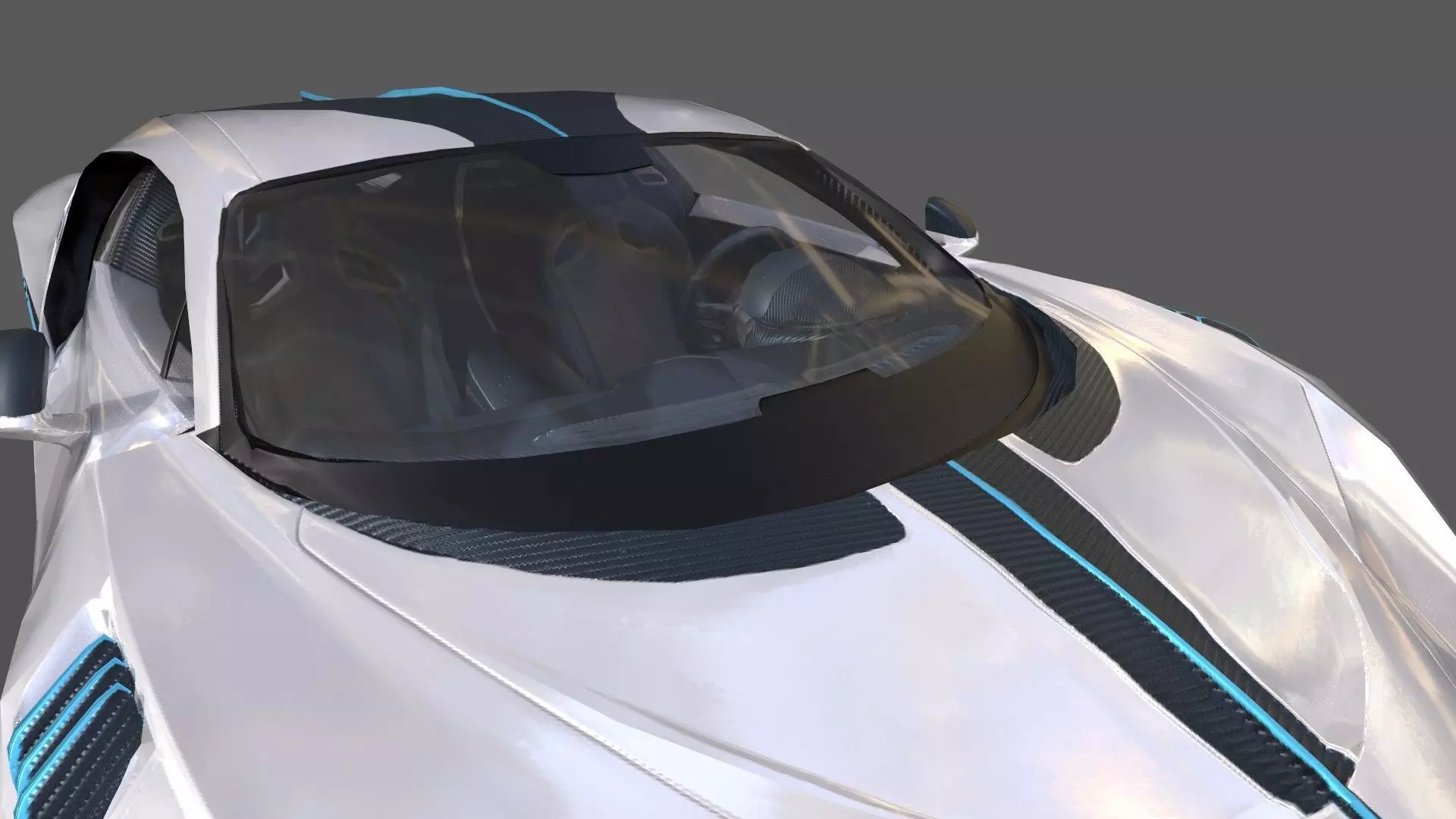 Realistic Car 2019 Bugatti Divo Low-poly 3D model_13