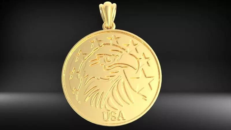 American Eagle Pendant 3D print model