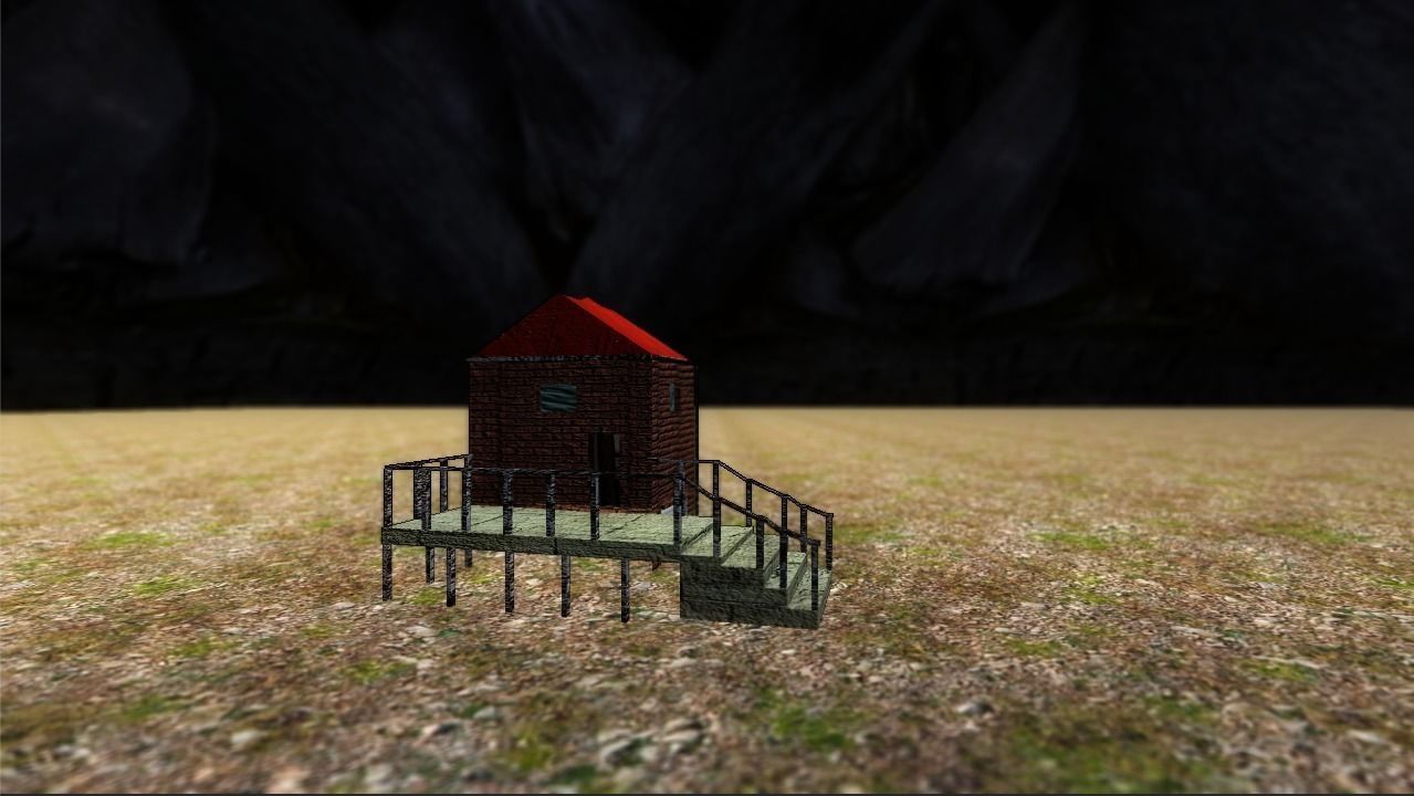 LowPoly Modern House Free low-poly 3D model