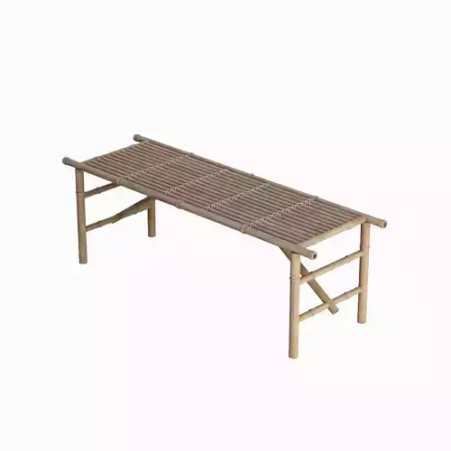 Bamboo Bench 03 3D model