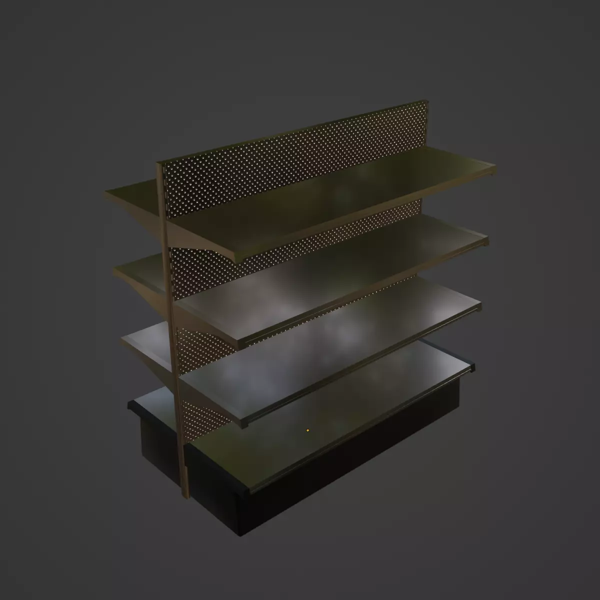 Double Sided Store Shelving 02 Low-poly 3D model_6