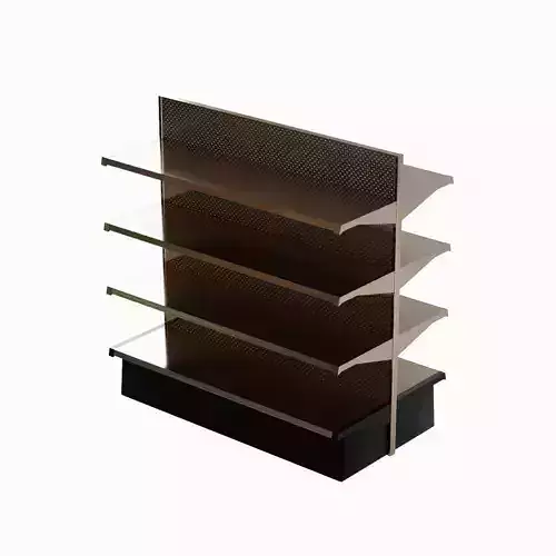 Double Sided Store Shelving 02 Low-poly 3D model