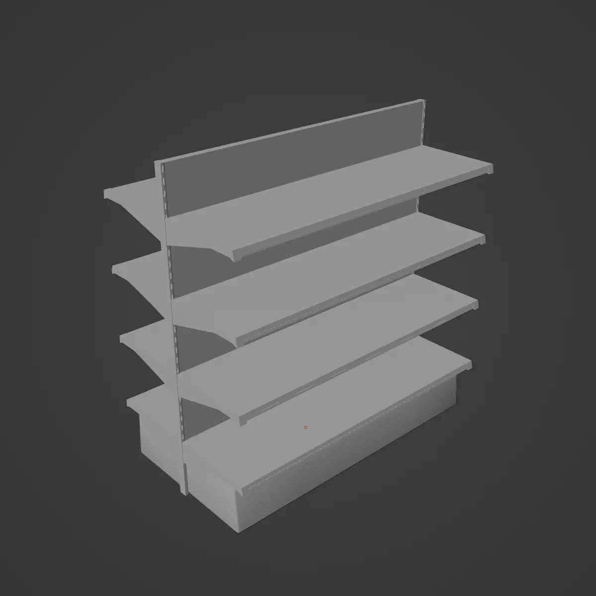 Double Sided Store Shelving 02 Low-poly 3D model_9