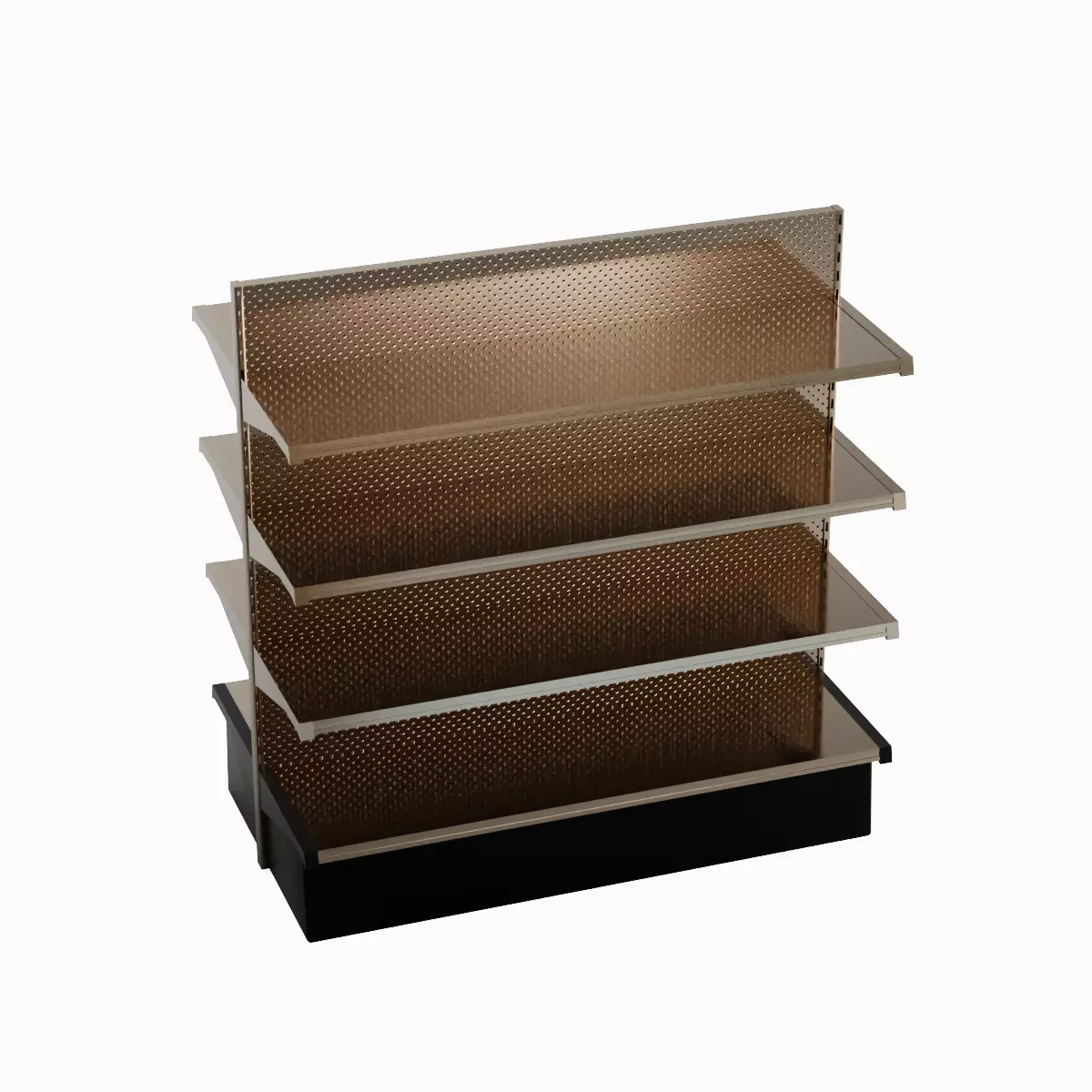 Double Sided Store Shelving 02 Low-poly 3D model_4