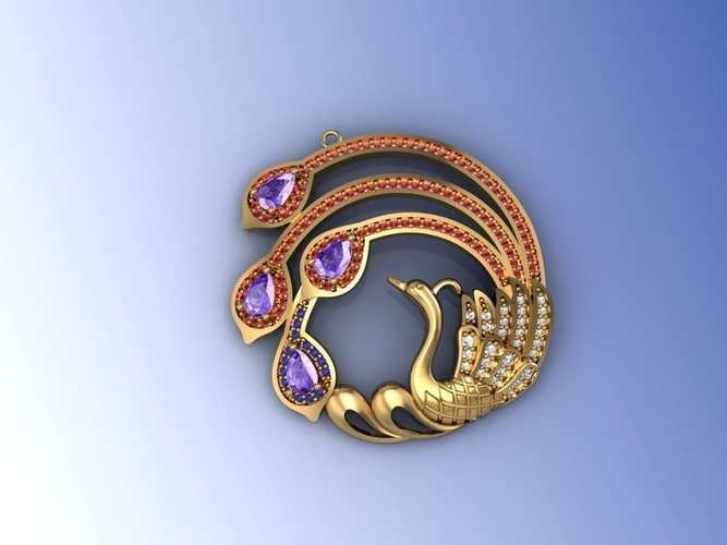 Peacock pendant