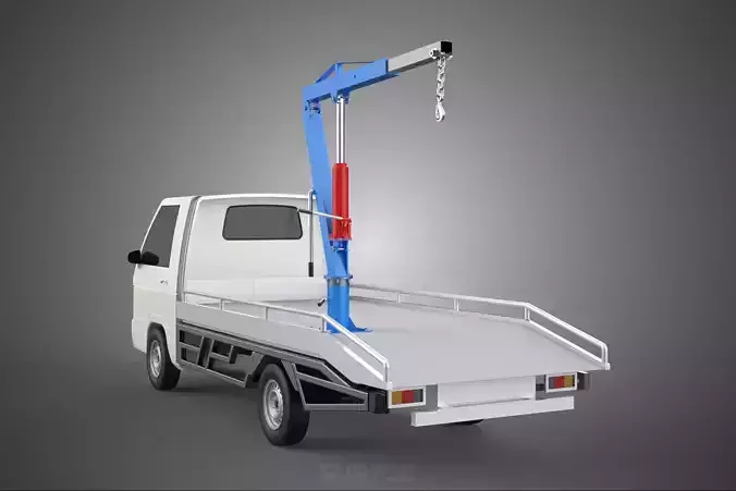PICKUP TRUCK SWIVEL LIFTING CRANE WINCH HOIST HOOK JIB SLEWING 3D model