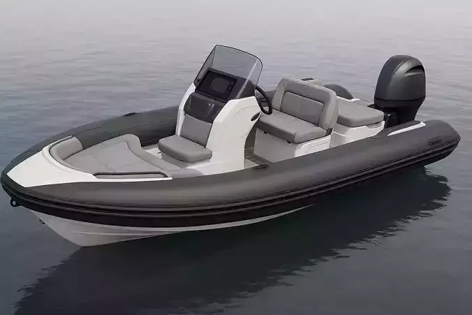 RIB Boat - Fluke 60 3D model