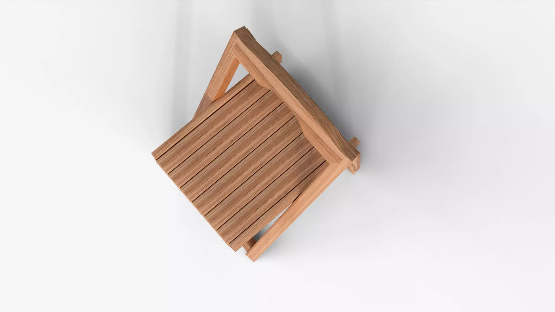 Realistic Wooden Folding Chair 3D Model High Quality Low-poly 3D model_9