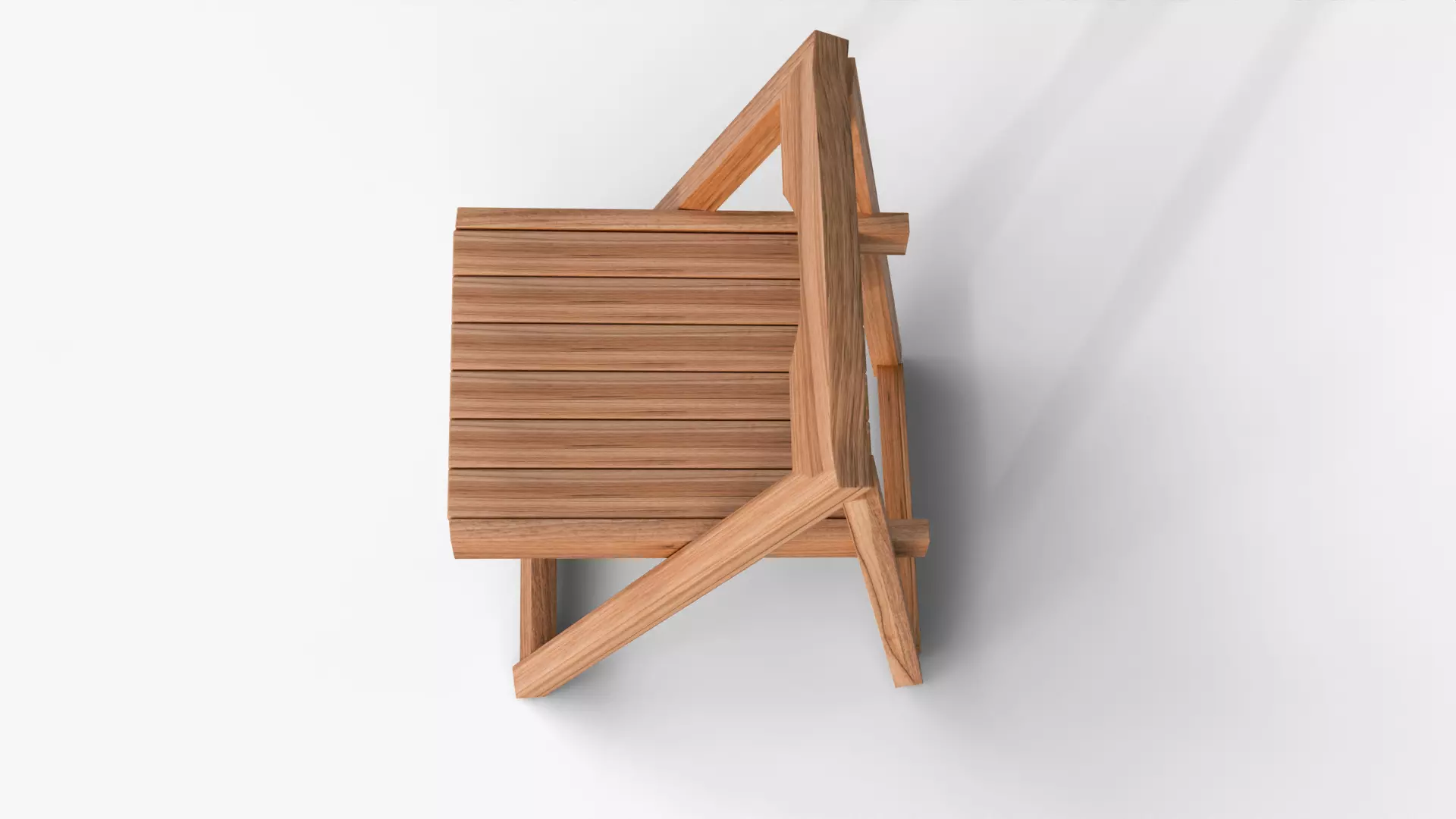 Realistic Wooden Folding Chair 3D Model High Quality Low-poly 3D model_0