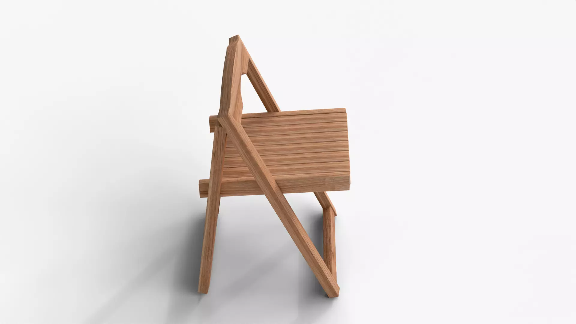 Realistic Wooden Folding Chair 3D Model High Quality Low-poly 3D model_7