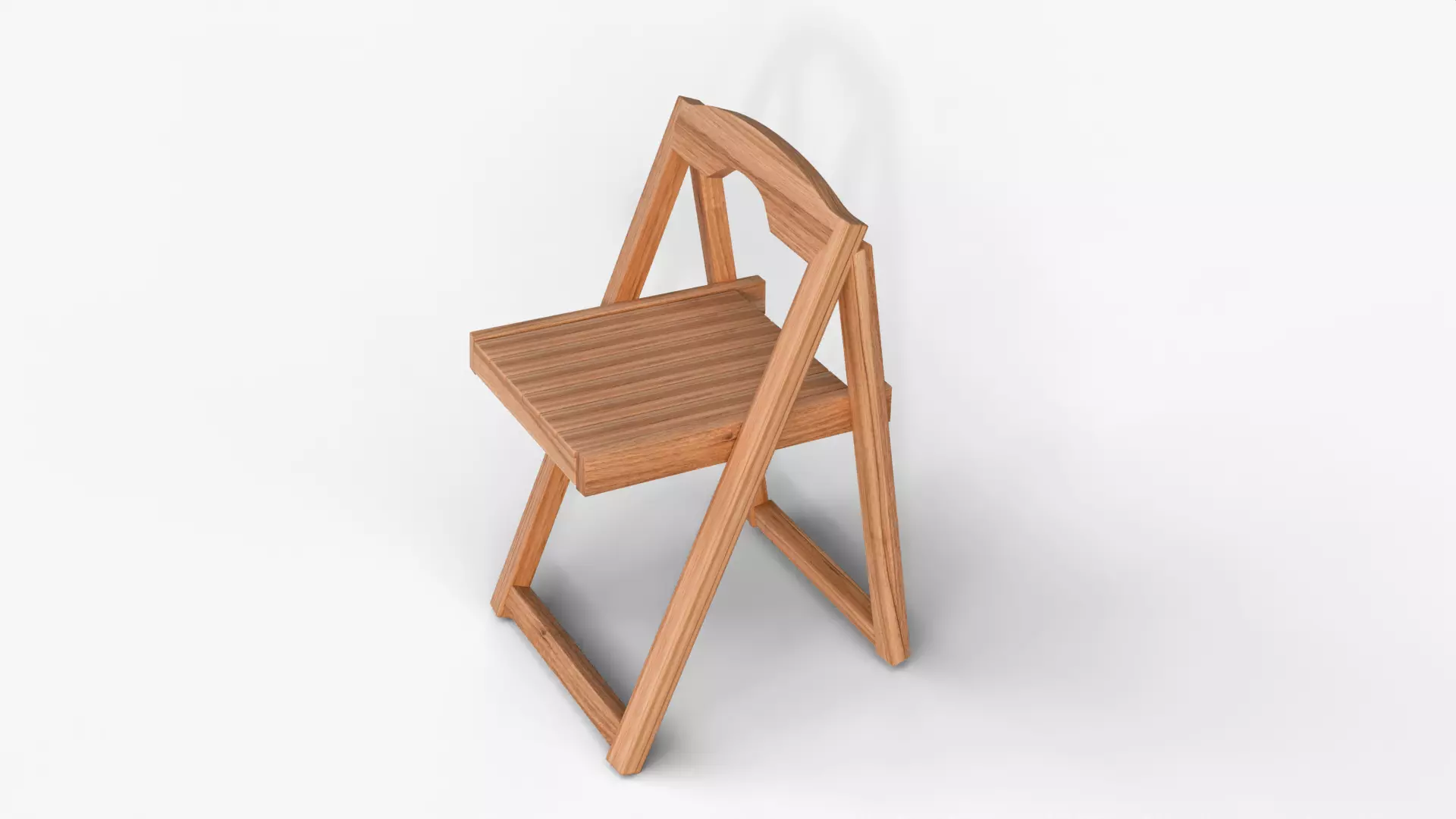 Realistic Wooden Folding Chair 3D Model High Quality Low-poly 3D model_12