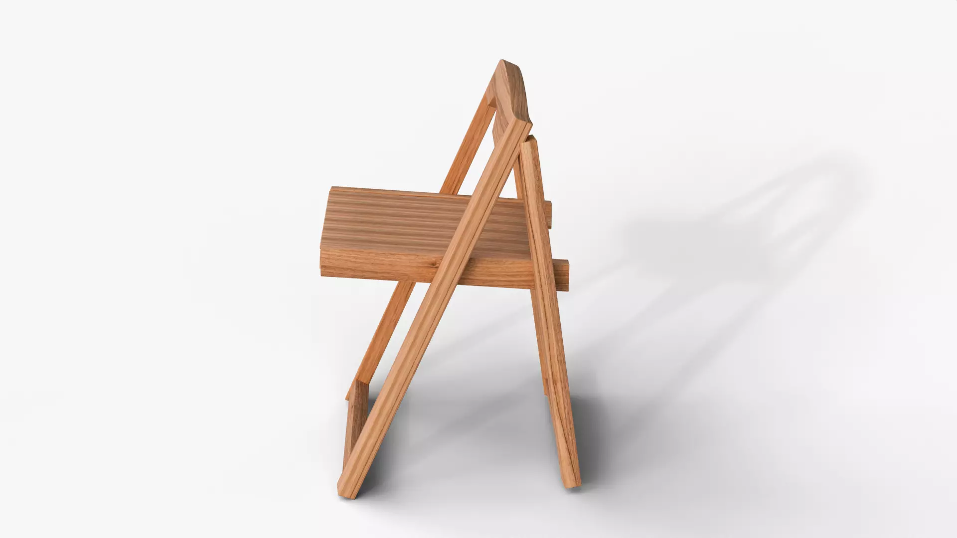 Realistic Wooden Folding Chair 3D Model High Quality Low-poly 3D model_3