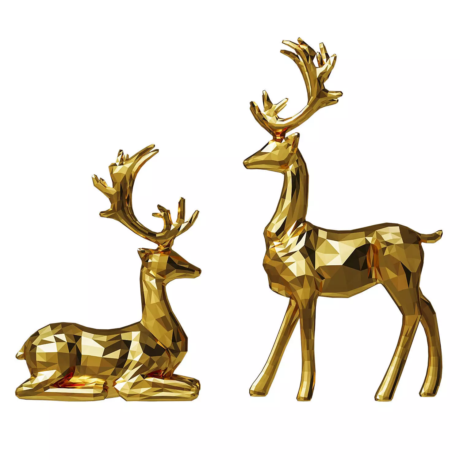 deer sculptures 3D model_1