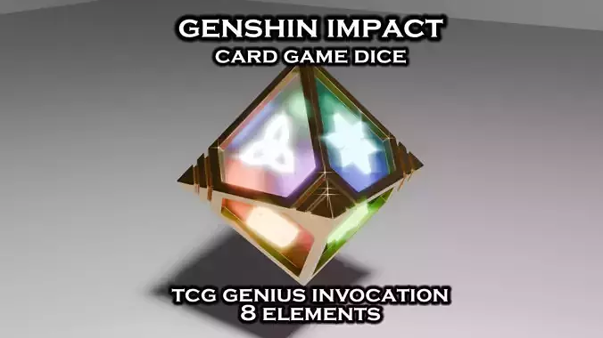 Genshin Impact Dice - TCG Genius Invokation - 3D Printable