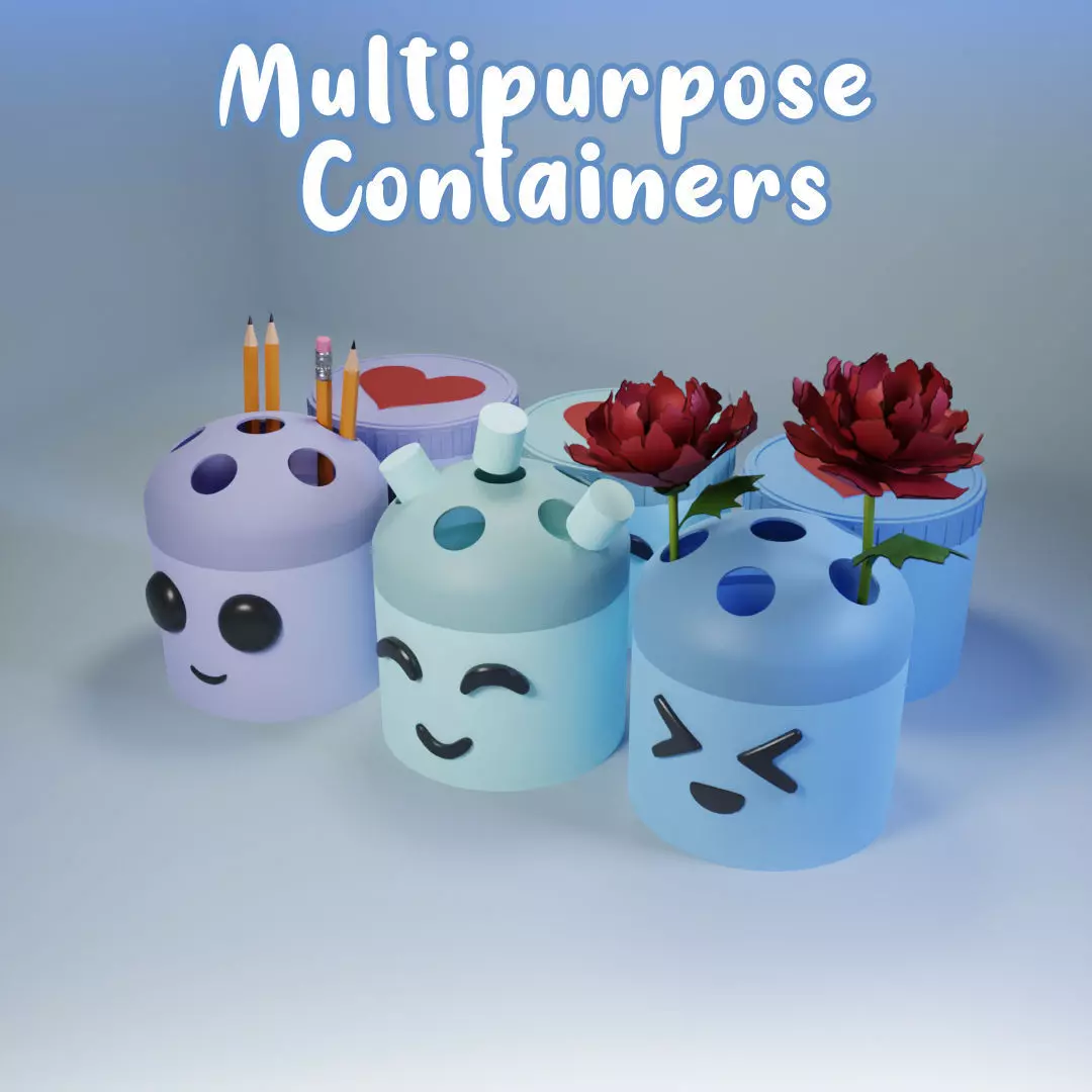 Multipurpose container - Pencil holder - Rose Holder - Jars 3D print model