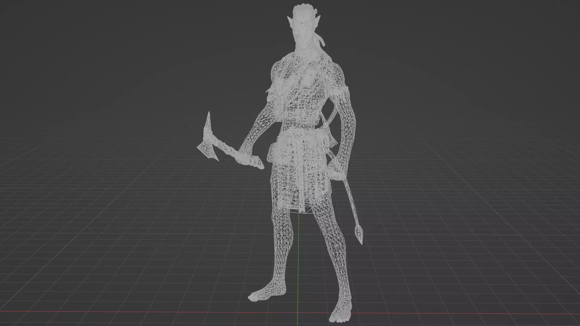 Jake Sully Low-poly 3D model_6