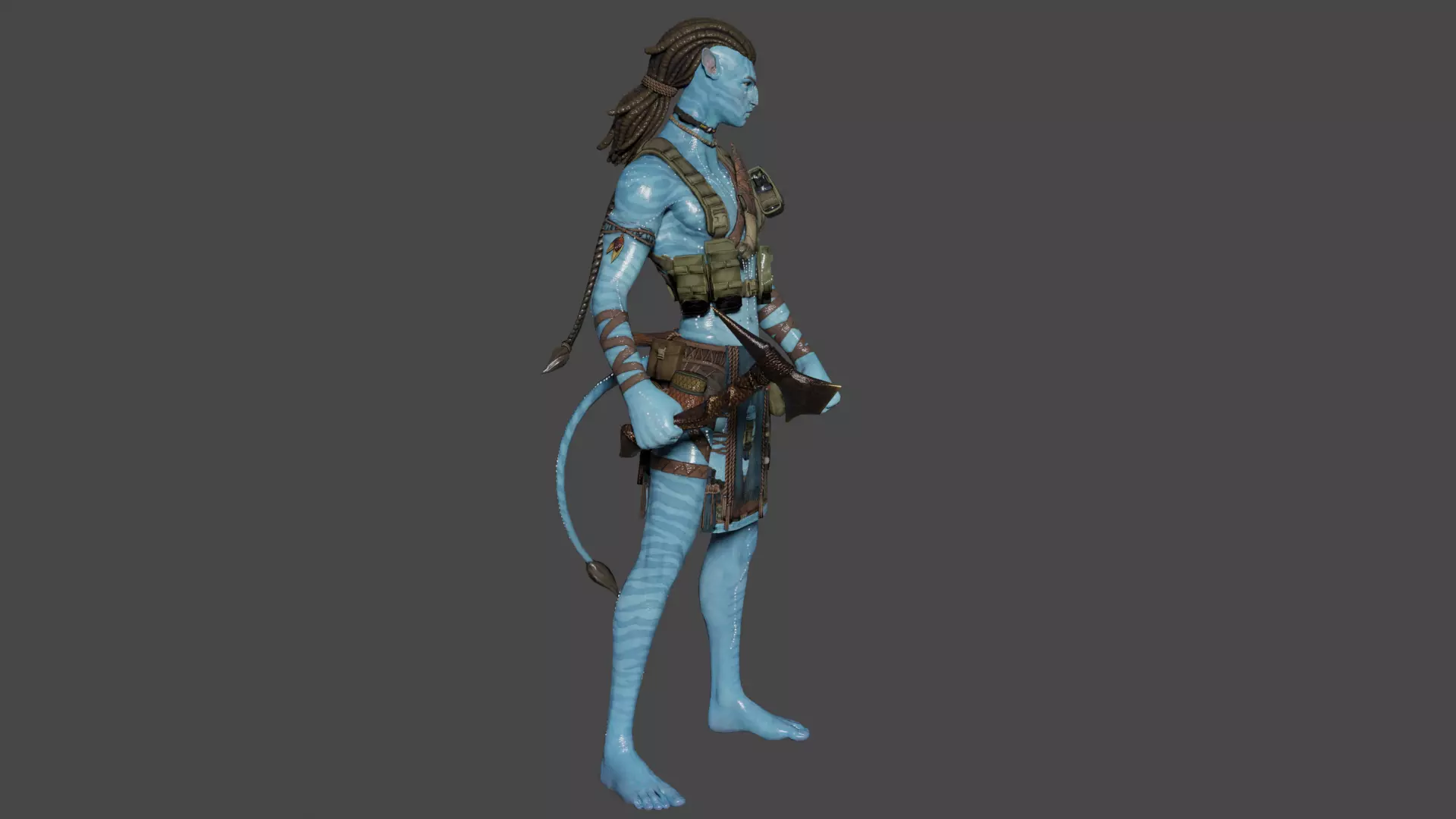 Jake Sully Low-poly 3D model_2