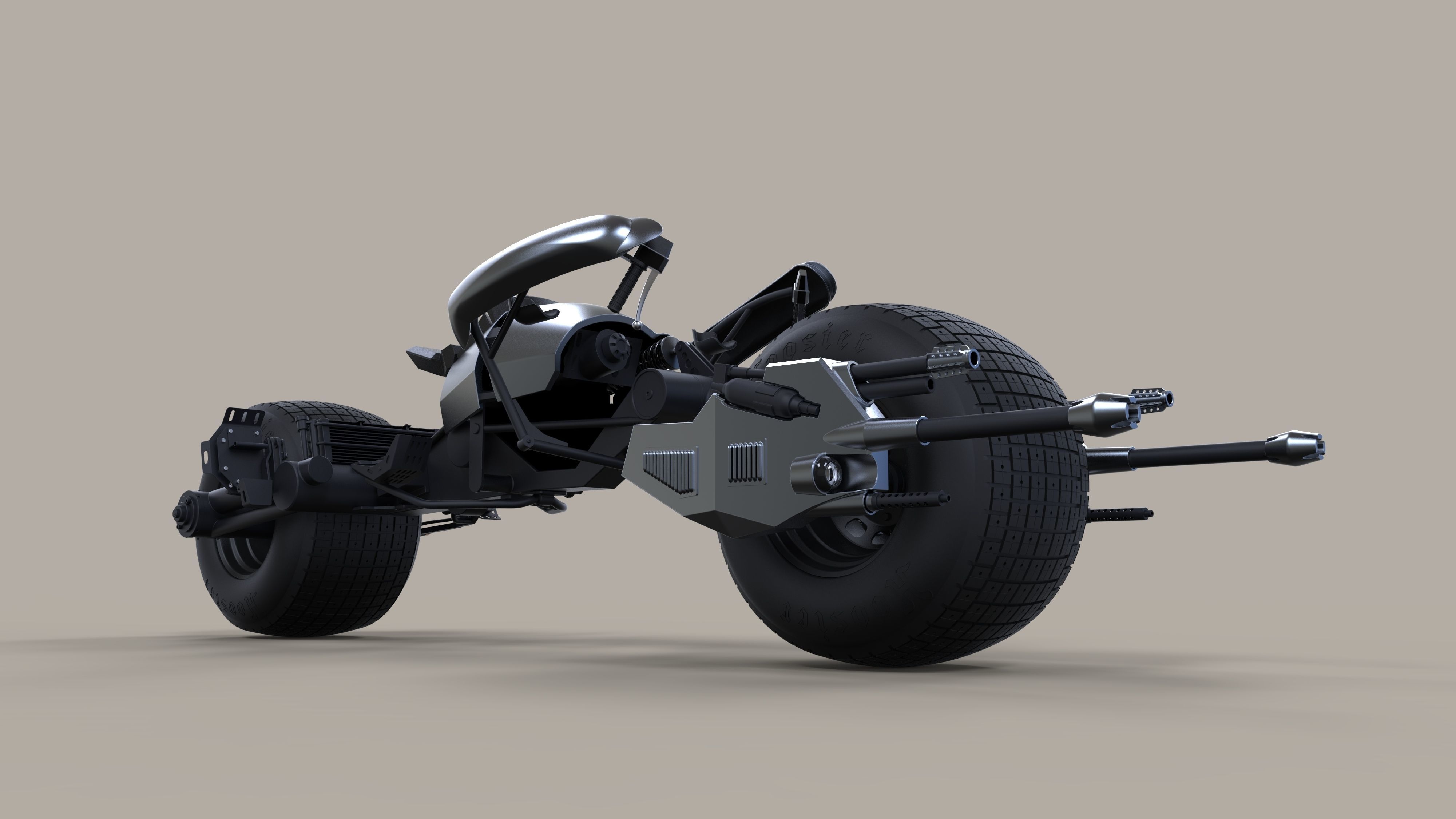 Batpod from The Dark Knight and The Dark Knight Rises 3D model_9