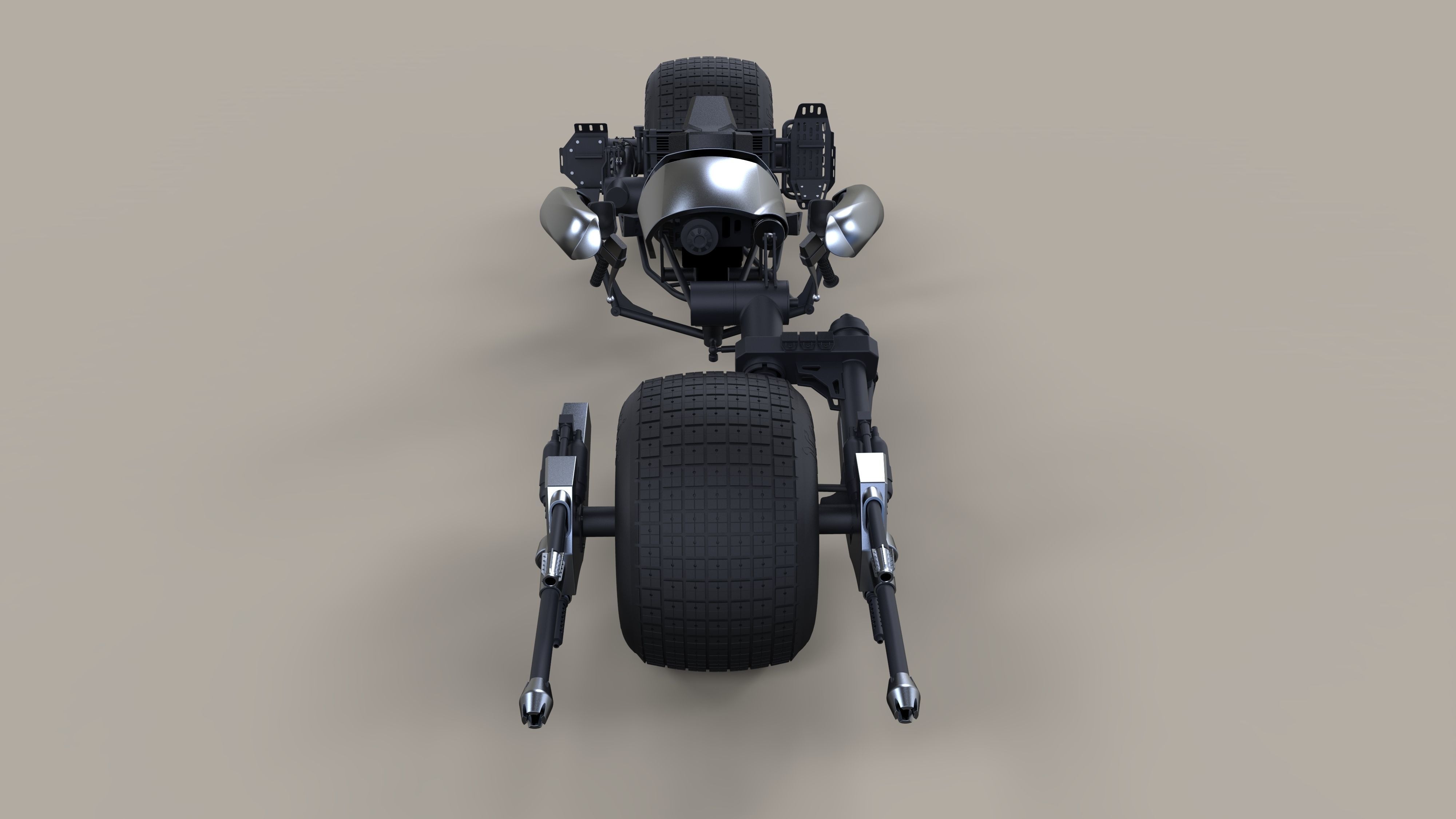 Batpod from The Dark Knight and The Dark Knight Rises 3D model_5