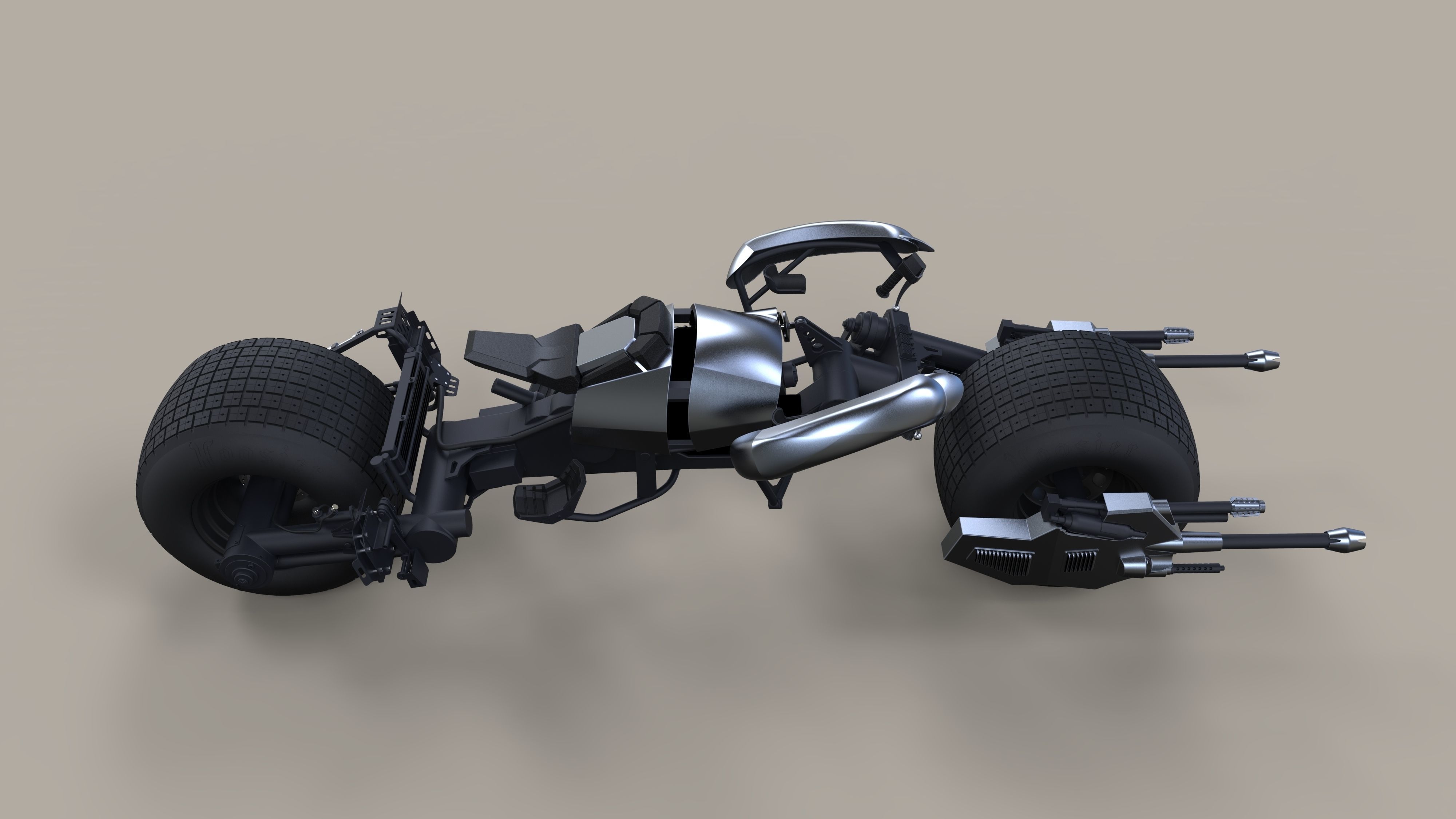 Batpod from The Dark Knight and The Dark Knight Rises 3D model_14