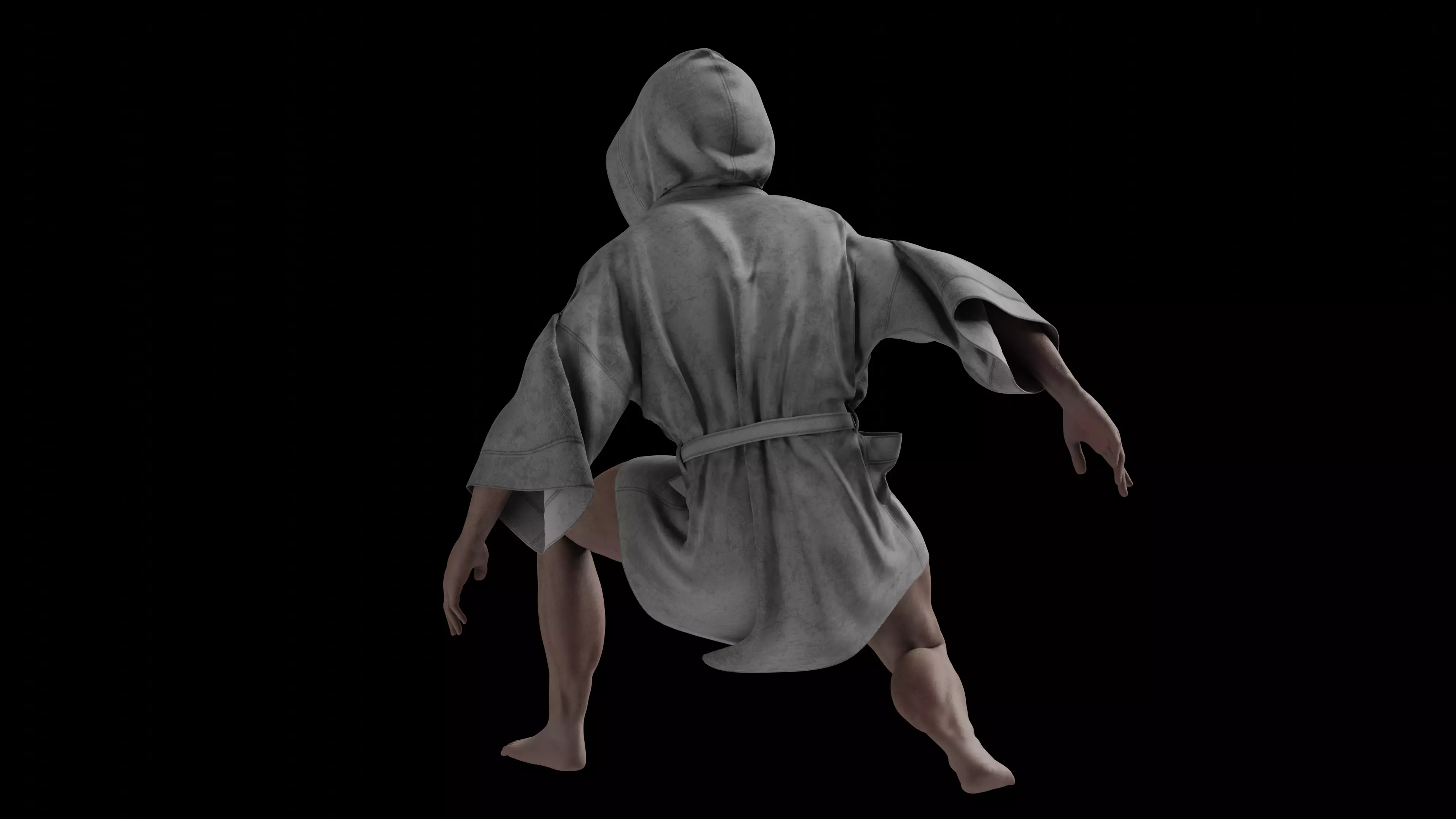 Boxing Robe low-poly Game-ready Low-poly 3D model_7