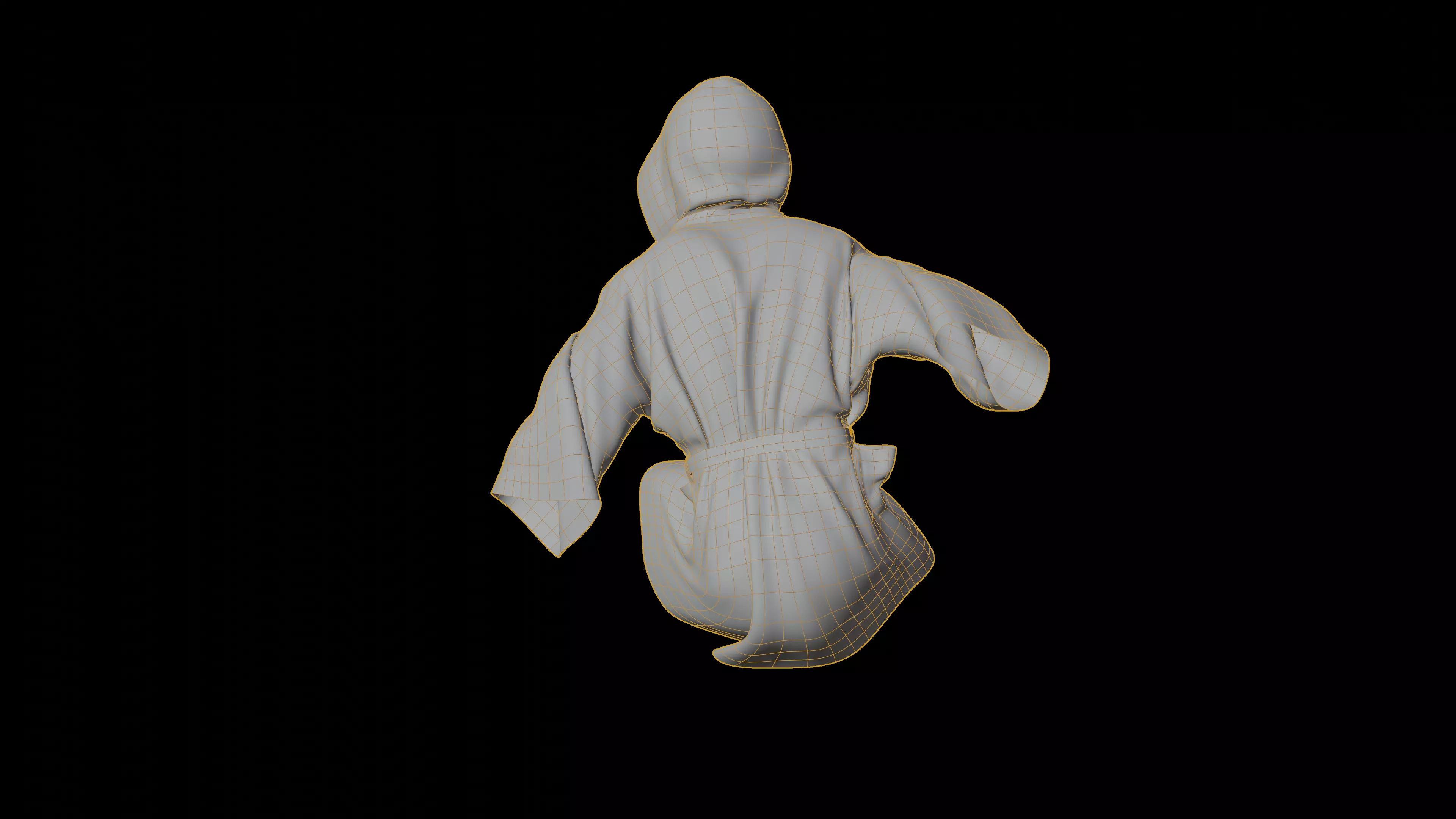 Boxing Robe low-poly Game-ready Low-poly 3D model_2