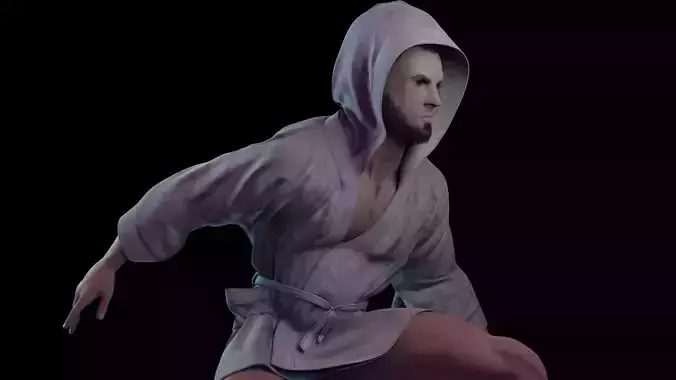 Boxing Robe low-poly Game-ready Low-poly 3D model