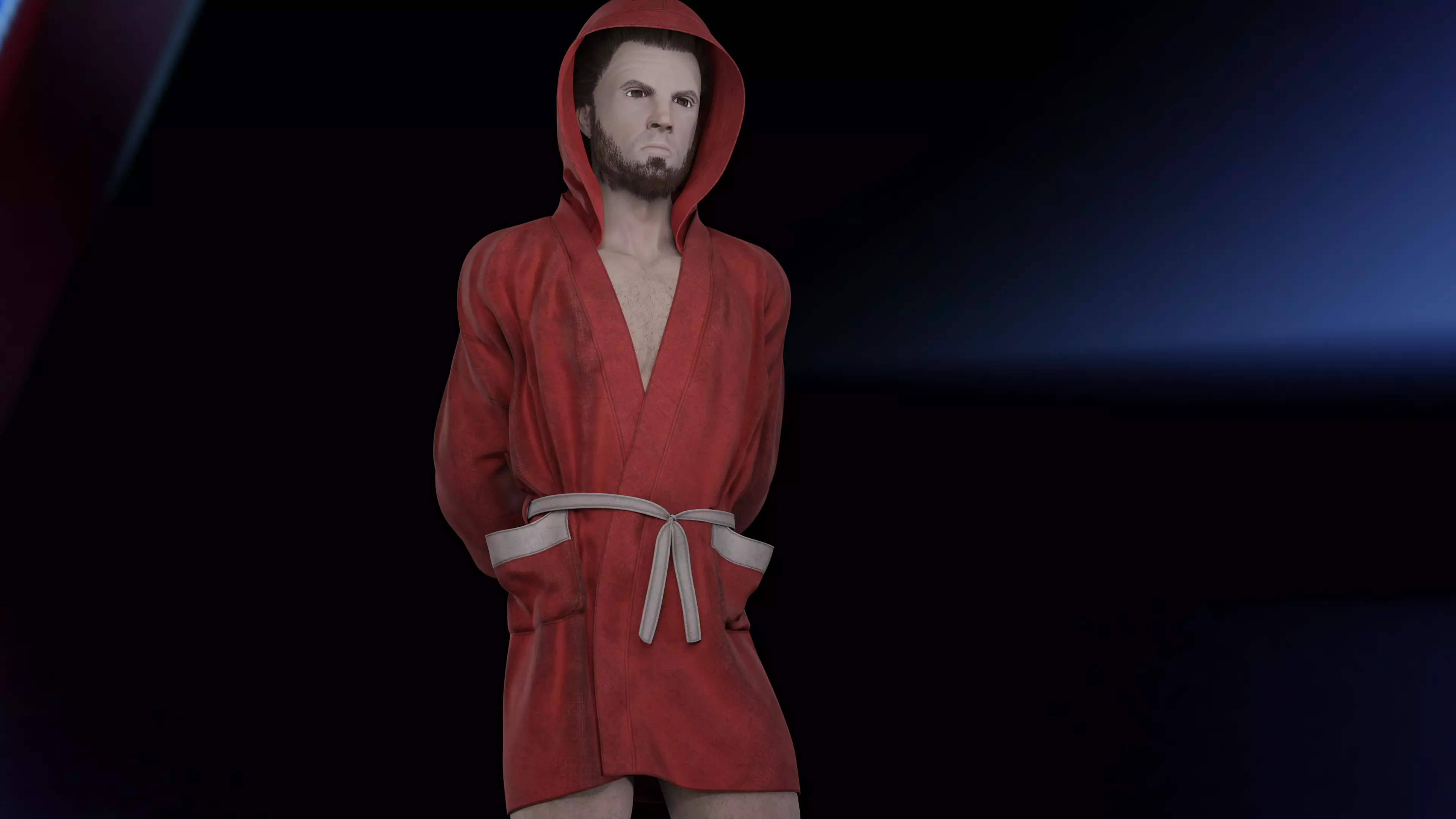 Boxing Robe low-poly Game-ready Low-poly 3D model_9