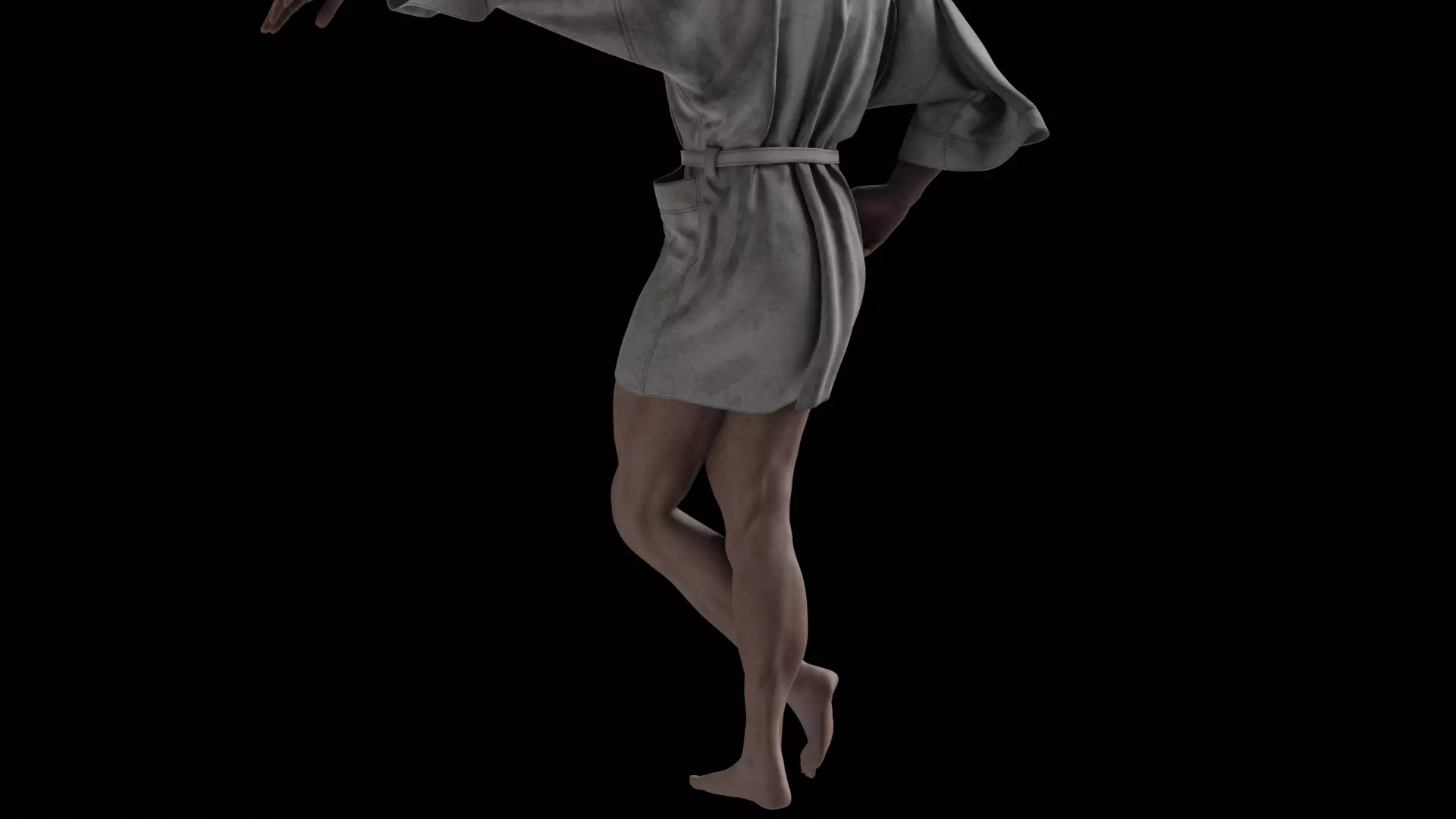 Boxing Robe low-poly Game-ready Low-poly 3D model_3