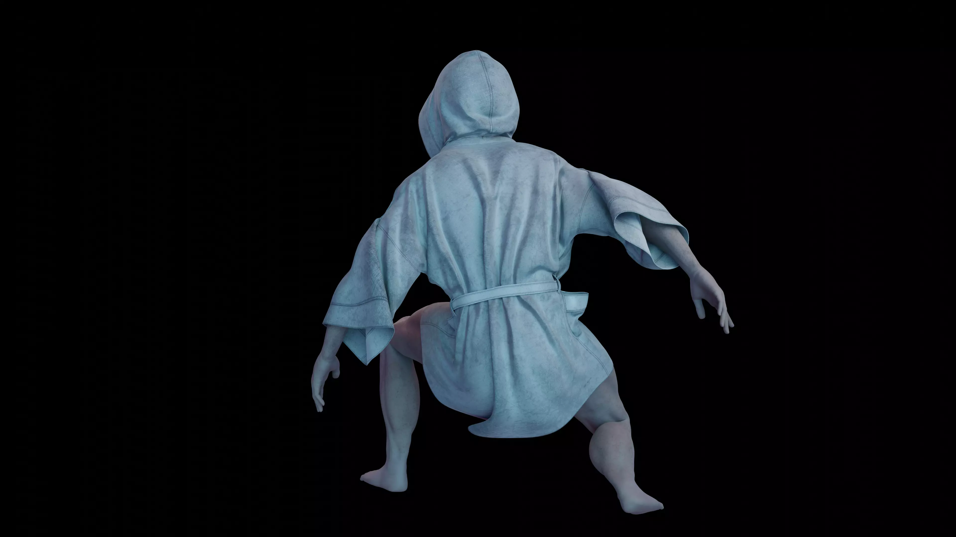 Boxing Robe low-poly Game-ready Low-poly 3D model_8