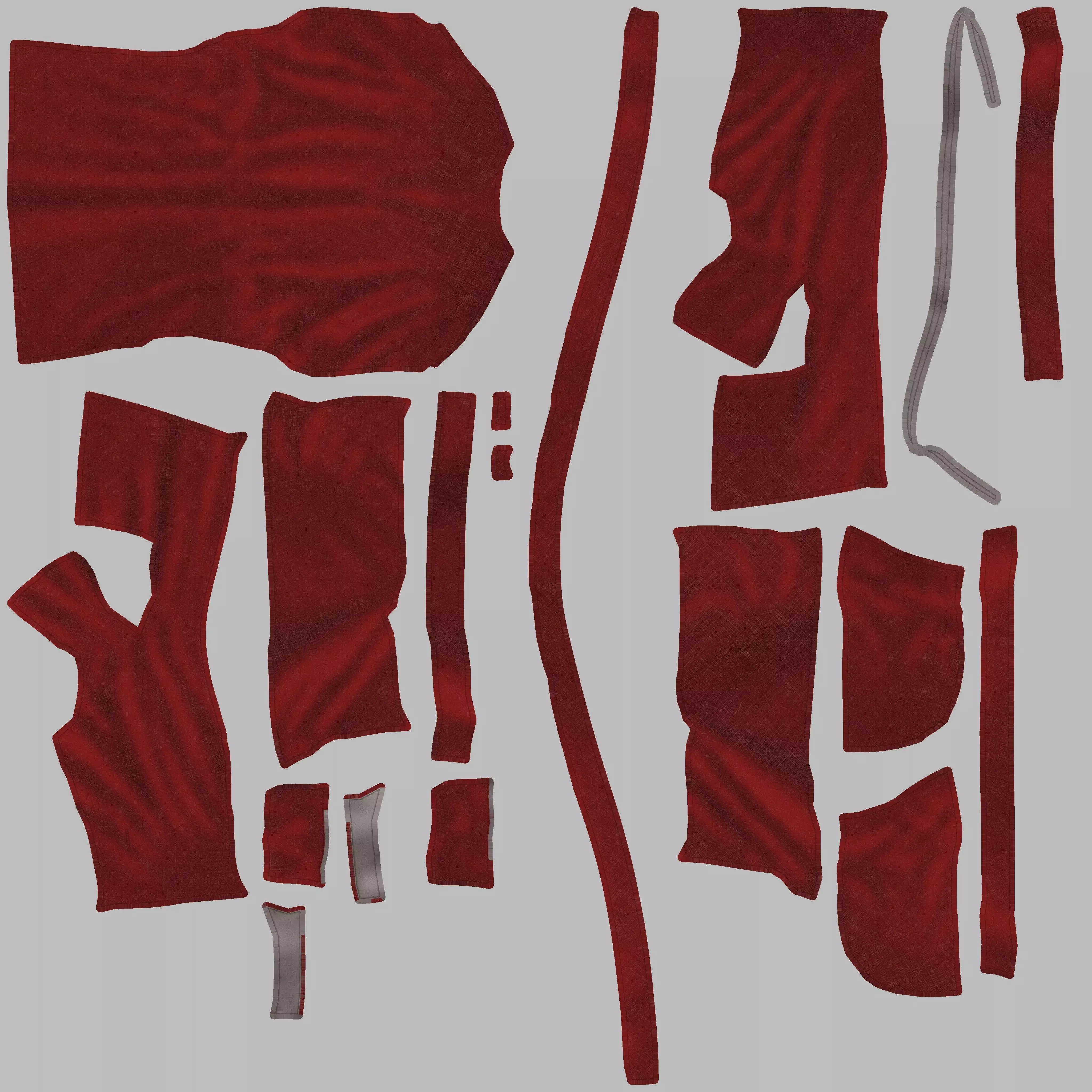 Boxing Robe low-poly Game-ready Low-poly 3D model_16