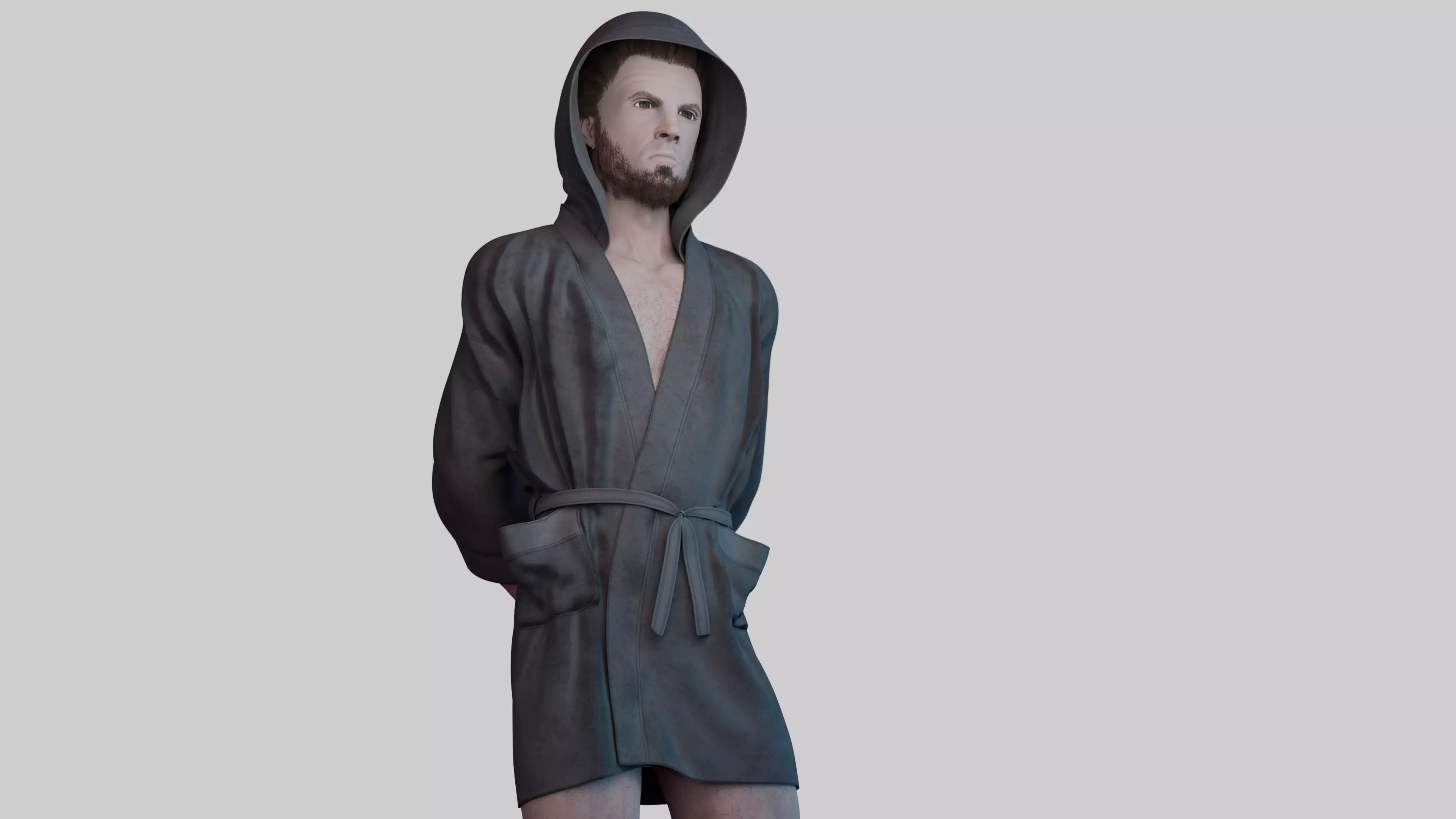 Boxing Robe low-poly Game-ready Low-poly 3D model_6
