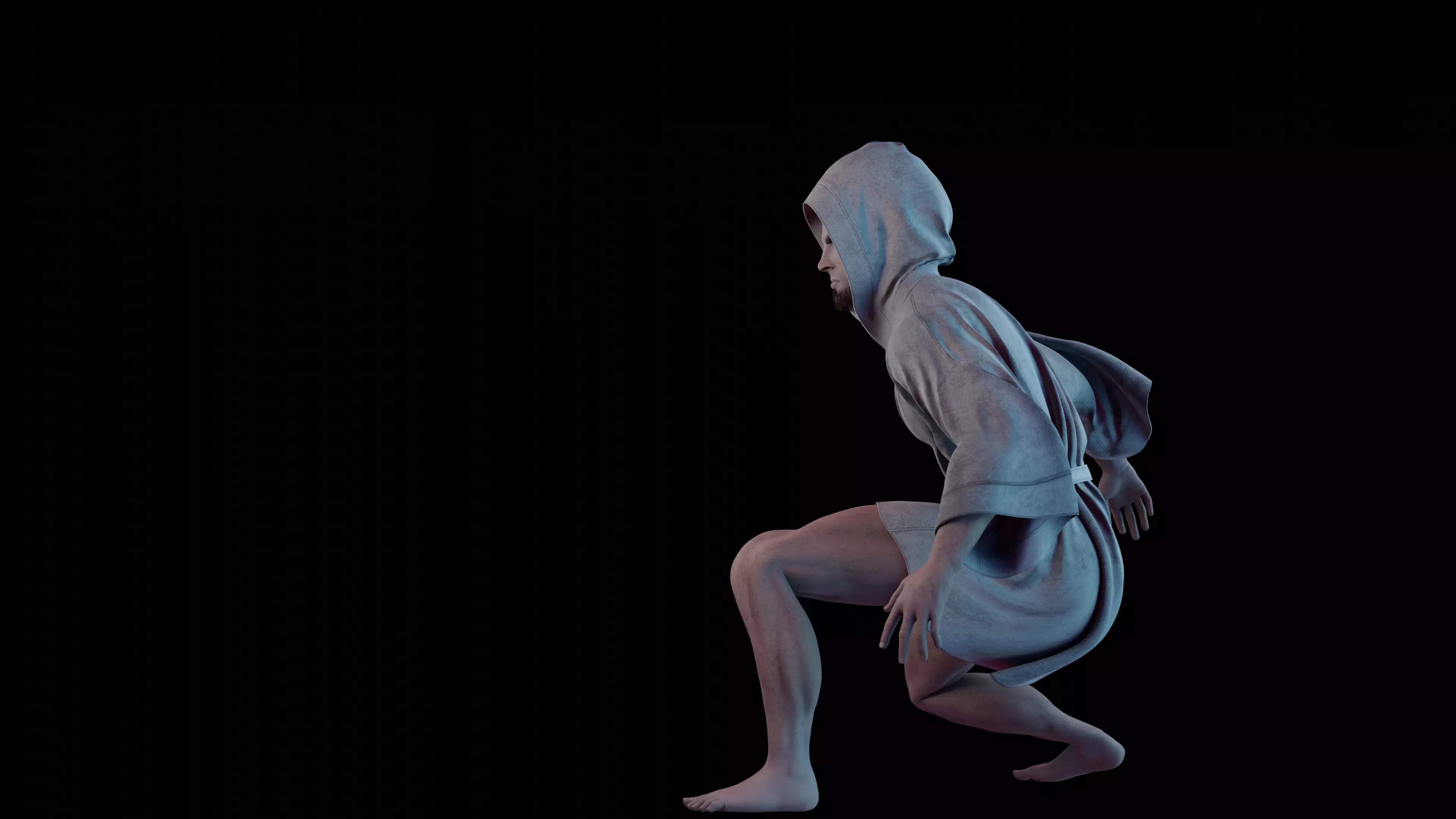 Boxing Robe low-poly Game-ready Low-poly 3D model_10