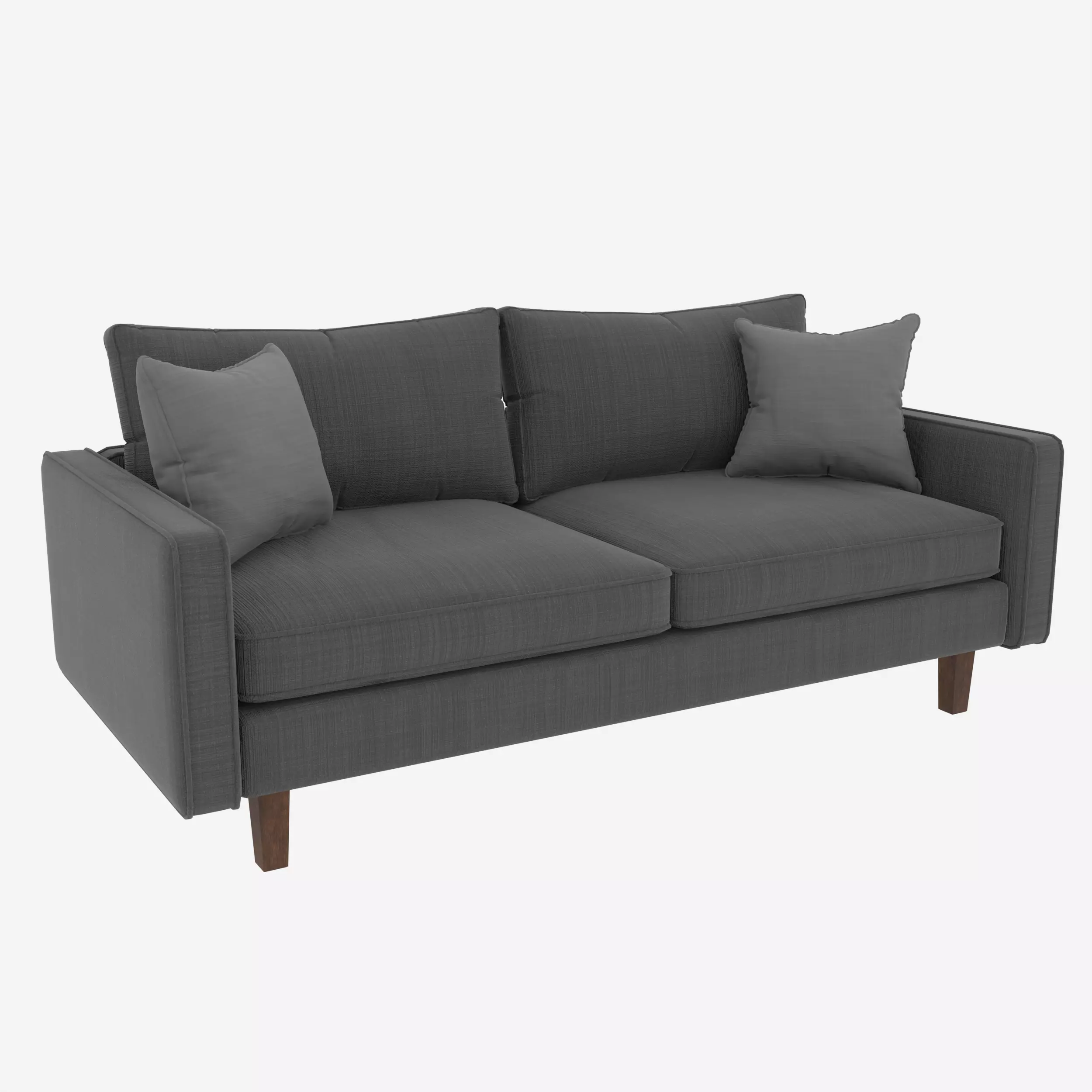 Modern 2-Seater Fabric Sofa 3D model_1